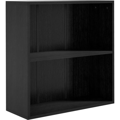 Shelf to 2 compartment and tablets adjustable, 60 x 24 x 63 cm, black (1/5)