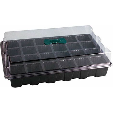 Plateau de Semis de Pépinière, 3pcs 24 Cellules Réutilisables Plateaux de Semis en Plastique pour Plantes Serre Plateau de Culture avec Couvercle Transparent Plat de Semis de (1/5)