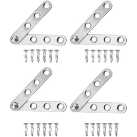Cerniera per porta a scomparsa in acciaio inox, girevole a 360 gradi, confezione da 4 (59 mm x 11 mm) (1/5)