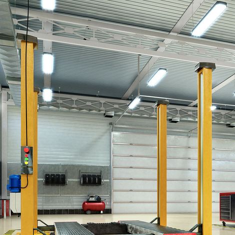 LED Wannenleuchte Deckenleuchte Garagenlampe Hallenleuchte Feuchtraumleuchte, 48W 5760lm 4000K kaltweiß L 150 cm, 6er Set