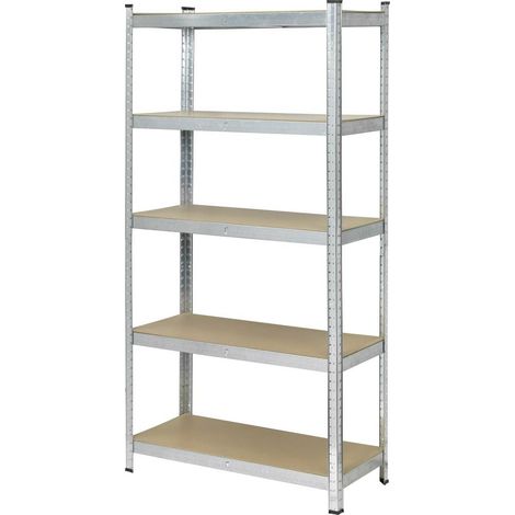 [NEUWERTIG] B-Ware Toolcraft Kct20 C Schwerlastregal Regal Lagerregal 175kg 90x180x40cm Mdf Silber