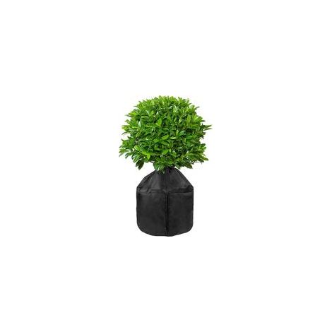 (1 pièce noire) Housse de protection hivernale pour pots de fleurs, 18'' x 27.5'', réutilisable, pour petits arbres et arbustes (1/5)