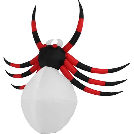 Décor Gonflable Araignée 2,4m avec LED pour Jardin Extérieur, Grande Araignée Lumineuse Halloween Décoration (1/5)