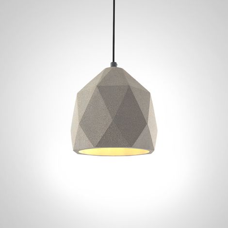 Paco Home Luminaria Suspendida , E27, Lámpara Para Salón, Comedor Y Cocina De Altura Ajustable  Hormigón-piedra-gris,  Sin bombillas (1/5)