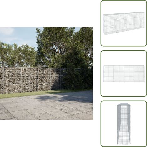vidaXL Gabionen mit Deckel 400x50x150 cm Verzinktes Eisen (1/5)