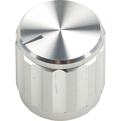 Bouton de potentiomètre RS PRO, Axe de 6.4mm, Diamètre de 15mm, Vis sans tête ( Prix pour 1 )