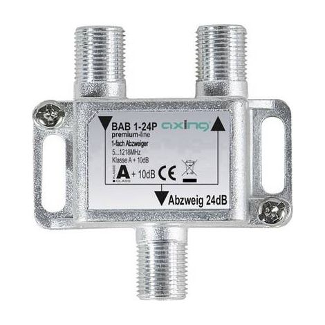Axing BAB 1-24P Dérivateur TV câble 1 voie 5 - 1218 MHz X998301 (1/2)