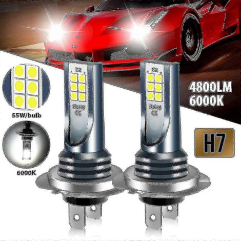 4x H7 LED-Scheinwerferlampen-Set Fern- und Abblendlicht 220 W 60000 lm Superhell 6000 K Weiß - m.4173 Edition 0617
