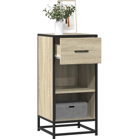 Sideboard Sonoma-Eiche 35,5x35x76 cm Holzwerkstoff und Metall