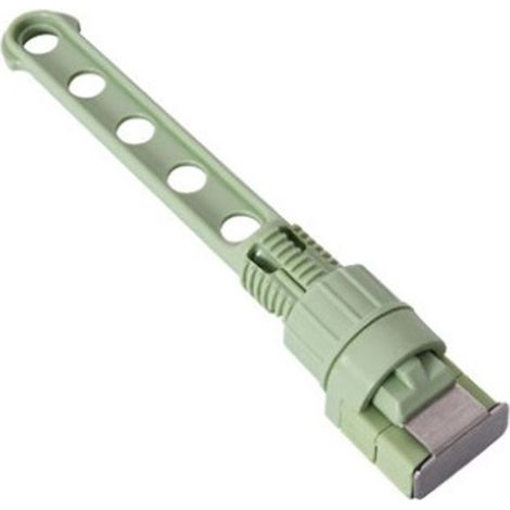 Cintre mural pliable - 31,5 x 5 cm - pour salle de bain entrée dressing - charge max 2,5 kg - vert - 1 pièce (1/4)