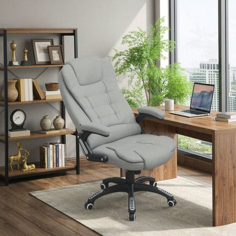 Fauteuil de bureau/d'écriture massant et chauffant, réglable en hauteur avec dossier inclinable et télécommande (uniquement avec 1 fauteuil de bureau). (1/5)
