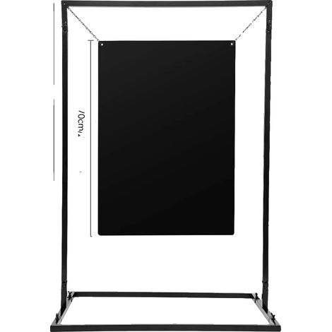 Panneau d'affichage en ardoise, construction en fer durable, décoration élégante pour événements, M, noir (1/2)