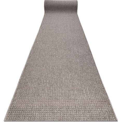 Läufer CASABLANCA LOOP braun, Schleife weich - 100 cm brown 100x250 cm