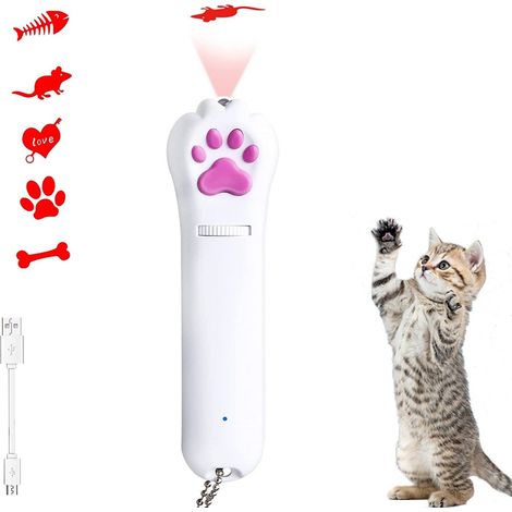 Jouet LED pour chats et chiens, 5 motifs, lumière rouge, trois modes (1/5)