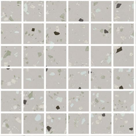 Carrelage effet terrazzo District South Mosaïque 5x5cm Gris - Mat - boîte de 0.71 m2 - Mosaïque 5x5cm Gris - boîte de 0.71 m2 - Mosaïqu Mosaïque 5x5