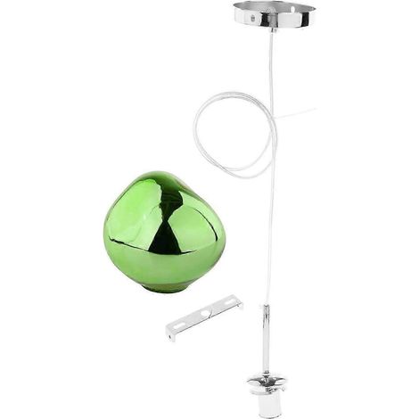 Handgeblasene Pendelleuchte E27, Lampenschirm aus geschmolzenem Glas, 15 cm, Gold-15CM Green (1/5)