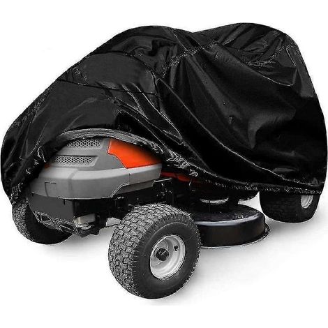 Housse pour tondeuse à gazon - Housse pour tracteur - Convient aux plateaux de coupe jusqu'à 137 cm (54 pouces) - Housse de rangement - Polyester Oxford 210D ultra-résistant, protection UV - Taille un (1/4)