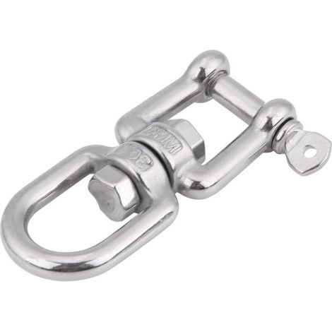 Anneau pivotant robuste en acier inoxydable 304, dispositif de manille à rouleau (6 mm)-Crezuo (1/4)