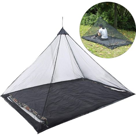 Moustiquaire de camping — d'extérieur monocouche avec sac rangement Légère et seule Noir (1/5)