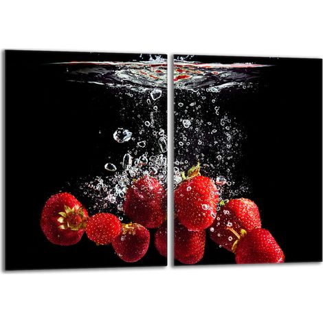 Protezione per piano cottura in vetro 2x40x52 Fragole (1/5)