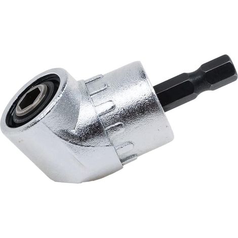 Perceuse d'angle à 105° avec adaptateur pour tournevis électrique et perceuse magnétique, permettant un changement rapide de visseuse à percussion. (1/4)