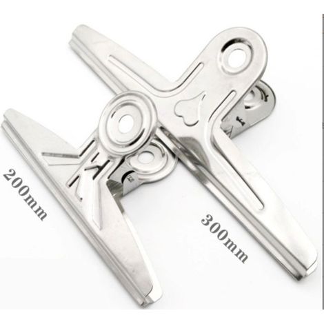Extra large bouledogue clips, 2PCS 7,8 pouces、11.8pouces argent ton métal fichier papier liant pinces pinces pour fournitures scolaires de bureau à domicile (1/5)