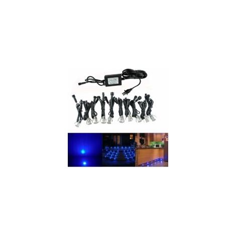 Lot de 10 Lampe de Spot LED Mini Ø18mm Eclairage encastré Inox pour Terrasse Enterré Plafonnier, IP67 Etanche DC12V Lumière Extérieure pour Chemin Escalier Paysage Etape (Bleu) [Classe énergétique A] 