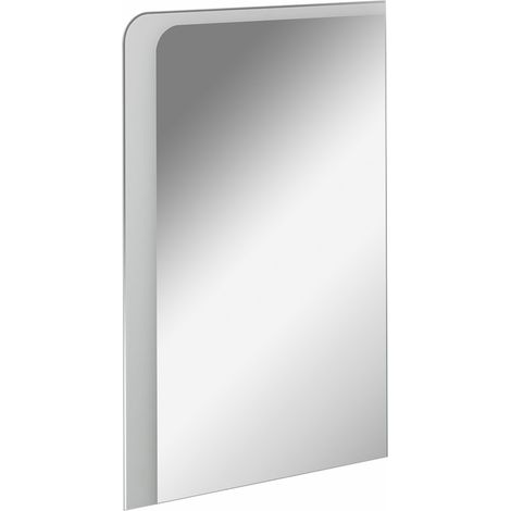 FACKELMANN LED Spiegel MILANO 55 / Wandspiegel mit Design-LED-Beleuchtung / Maße (B x H x T): ca. 55 x 80 x 3 cm / Lichtfarbe: Kaltweiß / Leistung: 11,8 Watt / Badspiegel mit austauschbaren LEDs"-"842 (1/5)