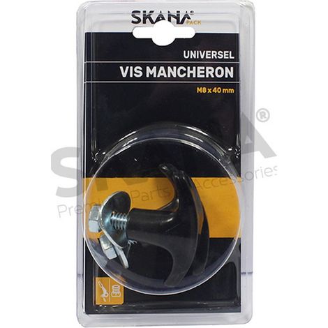 Juego de 2 tornillos de bloqueo adaptables para manillar de cortacésped. Tornillo M8 x 40 mm.