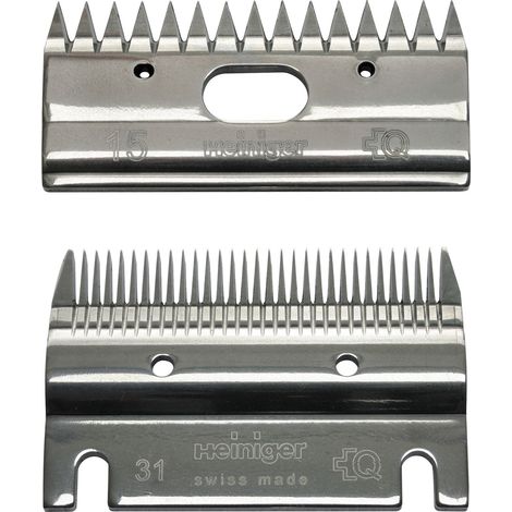 Jeu de peignes Heiniger spécial chevaux 31 et 15 dents (1/2)