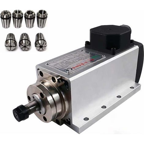 Kit de moteur de broche sans balais CNC Broche de Machine-outil CNC 1500w 1.5kw 24000 tr/min 400hz ER11 moteur de broche de refroidissement par Air entrée 3 phases + 7 pinces ER11 ( Color : Junction b (1/5)