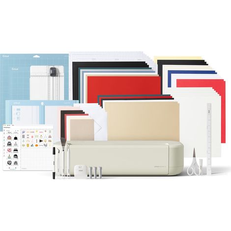 Cricut Explore® 5 Deluxe Bundle + Contenuti digitali. Macchina da taglio intelligente, ideale per adesivi in vinile personalizzati, T-shirt, sticker a colori, biglietti e altro