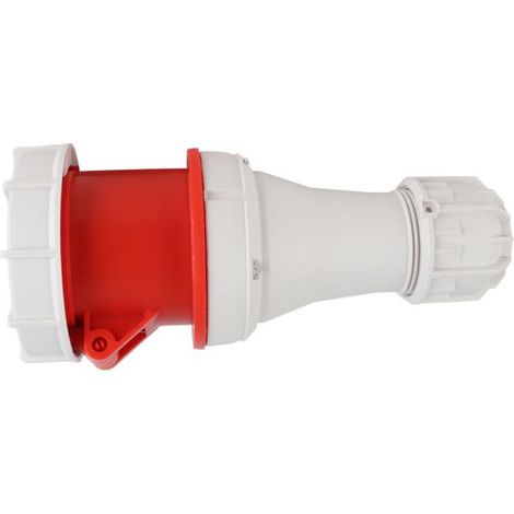 Prise Aviation - 5 Broches - IP67 - 63 A - 220-415 V - Pour Brasseries Et Ateliers - Rouge - 1 Pièce (1/4)