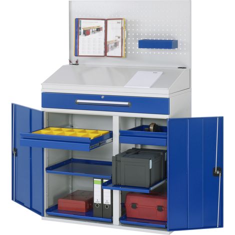 Rau Beistellschrank-Stehpult - Modell 04 BxTxH 1100x520x1110/1220/1770mm