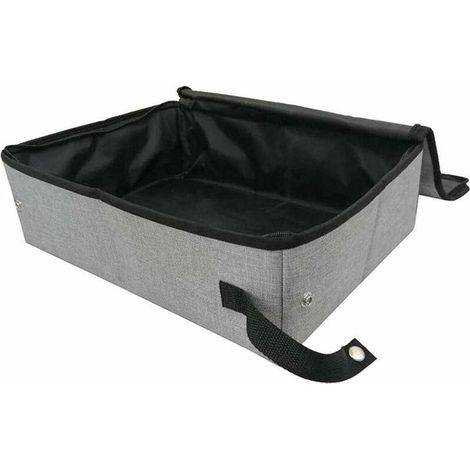 Cat Litter Box - 600D Collapsible Leak Proof with Lid - Leakproof Folding Box with Oxford Cloth Lid - Outdoor House Camping m (1/4)