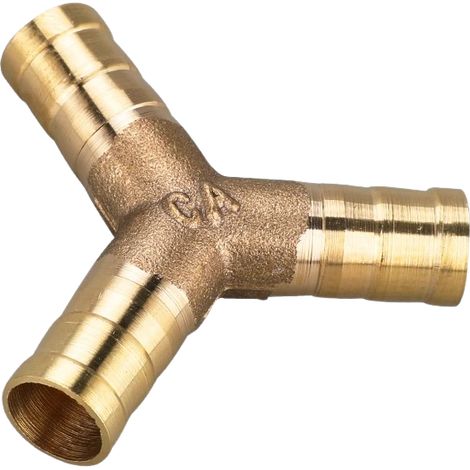Connecteur de tuyau pneumatique en Y à 3 voies de 10 mm, 1 pièce, raccord de tuyau, raccords de tuyau, laiton (1/4)