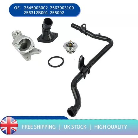 Housing Thermostat - Compatible Avec Moteur Hyundai I10 I20 2007-2020 - Raccord Tuyau Liquide de Refroidissement - 1 Pièce (1/5)