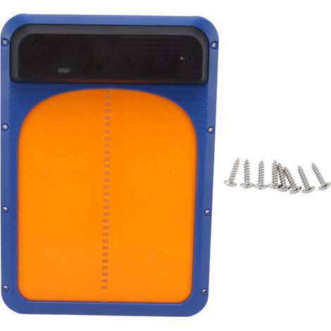 Porte automatique de poulailler en plastique, alimenté par batterie, détection de lumière automatique pour ferme, bleu et jaune (1/5)