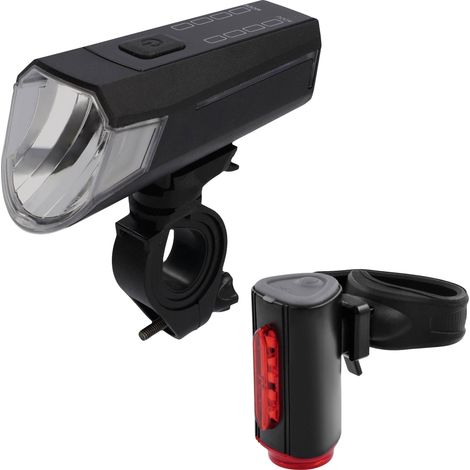 FISCHER FAHRRAD Kit d'éclairage de vélo LED à batterie noir (1/5)