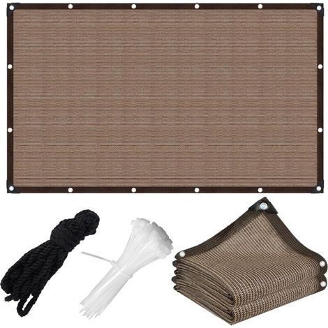 1 Filet d'ombrage 3x3m, œillets renforcés, toile perméable, protection solaire jardin terrasse serre (1/5)