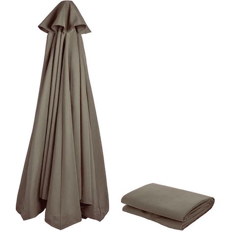 Sonnenschirm Ersatzbezug UV Schutz Strand 230 cm 6 streben Haselnuss (1/5)