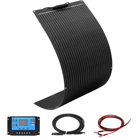 Panneau Solaire Flexible, Léger, Haute Efficacité, Kit solaire 12V 100W (1/2)