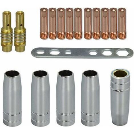 Pr Contact Tip MB15 15AK 0.8mm M6 & Tips Holder Difuser and Protective Cup for MB15 15AK MIG Welding Torch 18pk (1/5)