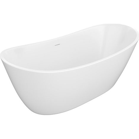 Vasca da bagno freestanding bianca 360 litri Acrilico 190 x 89 x 72 cm - BORAZA (1/4)