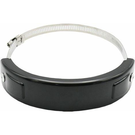 Protecteur d'échappement de moto 100mm-160mm ovale peut couvrir le couvercle de protection d'échappement rond - Le noir (1/5)
