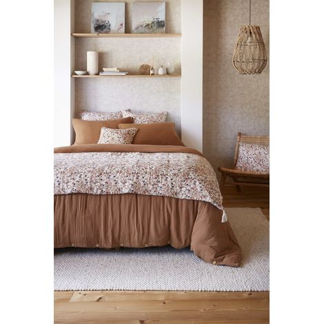 Bout de lit "Capucine" 90 x 200 cm "Gaze de Coton" - Capucine Pampa - 90 x 200 cm - Capucine Pampa -