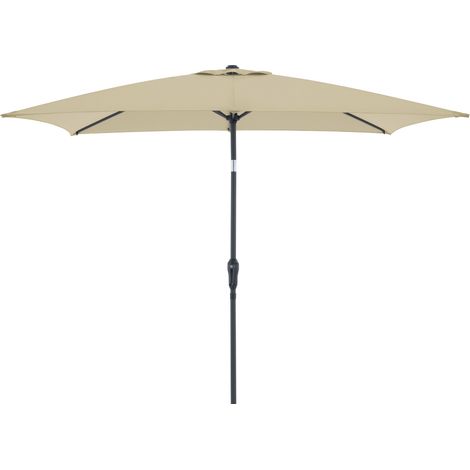 Doppler Mittelstockschirm "LIFE Lift" 250 x 200 cm, sand, Bezug aus 100% Polyester, Gestell aus Stahl und Aluminium, Gewicht 5,7 kg (1/5)