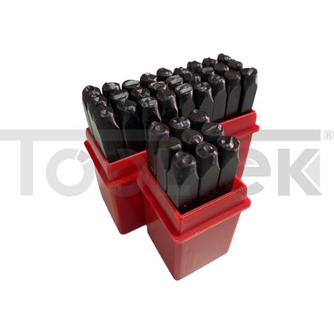 SET PUNZONI STAMPINI ALFANUMERICI 36pz KIT 5mm LETTERE NUMERI (1/2)