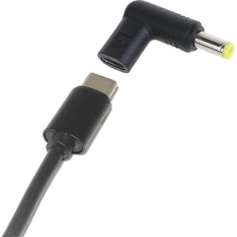 Adaptateur secteur USB-C vers DC avec connecteur 5,5 x 2,1 mm pour appareil de charge (1/4)