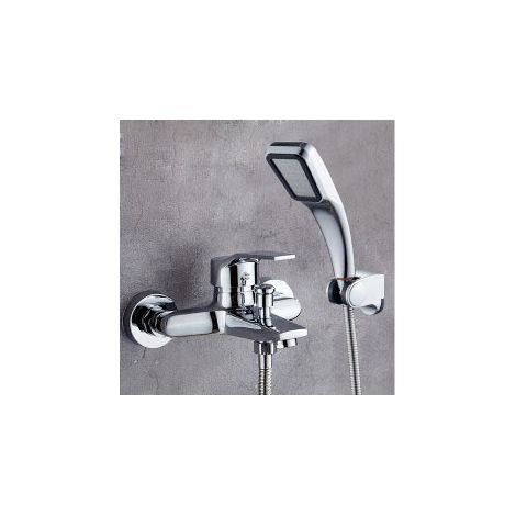 Badewannenarmatur mit Handbrause. Wasserfall-Badewannenarmatur. 1 Schlauch. Für Badewanne/Badezimmer. Silber. (1/5)